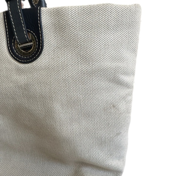 Dooney & Bourke Large Cream East West Grommet Tote Bag Shopper Handbag Purse - Picture 4 of 16